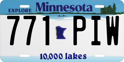 MN license plate 771PIW