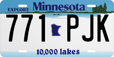 MN license plate 771PJK