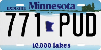 MN license plate 771PUD