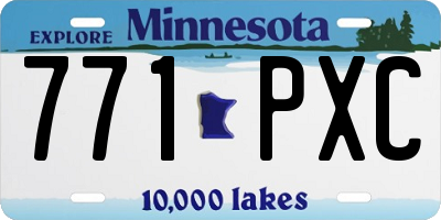 MN license plate 771PXC