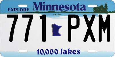 MN license plate 771PXM
