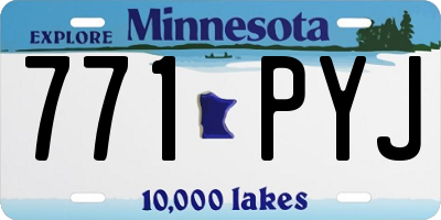 MN license plate 771PYJ