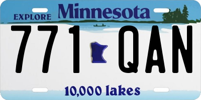 MN license plate 771QAN
