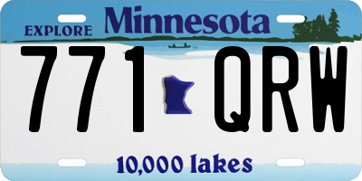 MN license plate 771QRW