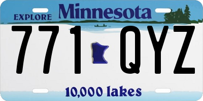 MN license plate 771QYZ