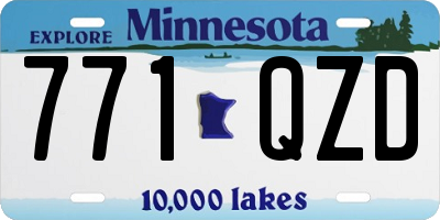 MN license plate 771QZD