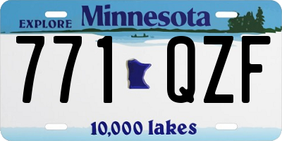 MN license plate 771QZF