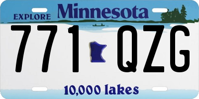 MN license plate 771QZG