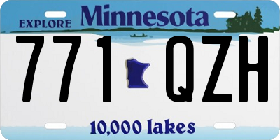 MN license plate 771QZH