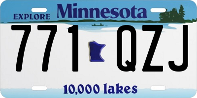 MN license plate 771QZJ