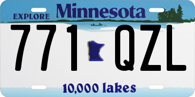 MN license plate 771QZL