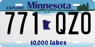 MN license plate 771QZO