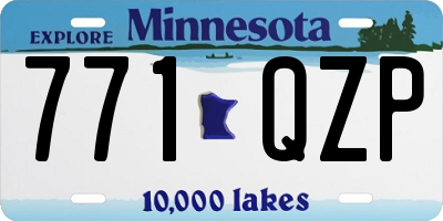 MN license plate 771QZP