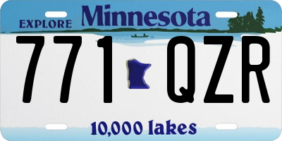 MN license plate 771QZR