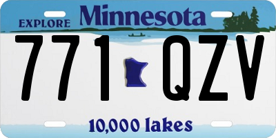 MN license plate 771QZV