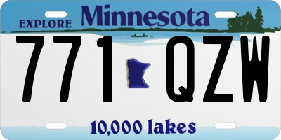 MN license plate 771QZW