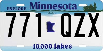 MN license plate 771QZX