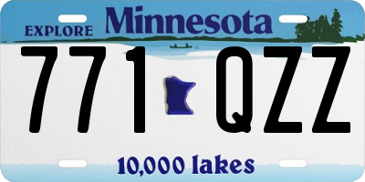 MN license plate 771QZZ