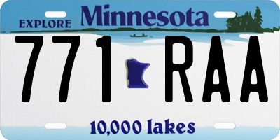 MN license plate 771RAA