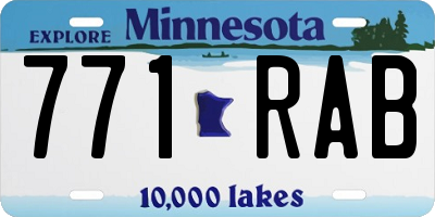 MN license plate 771RAB