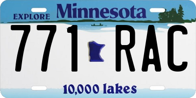 MN license plate 771RAC