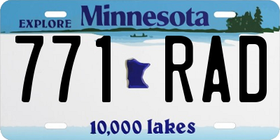 MN license plate 771RAD