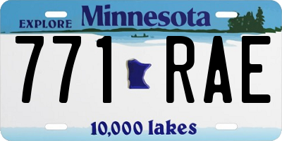 MN license plate 771RAE