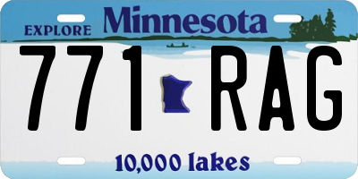 MN license plate 771RAG