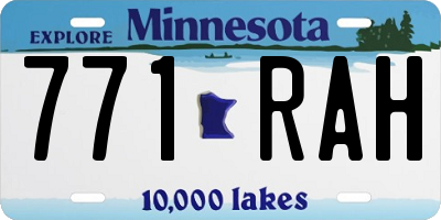 MN license plate 771RAH
