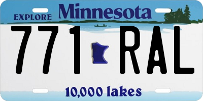 MN license plate 771RAL