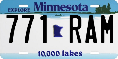 MN license plate 771RAM