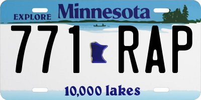 MN license plate 771RAP