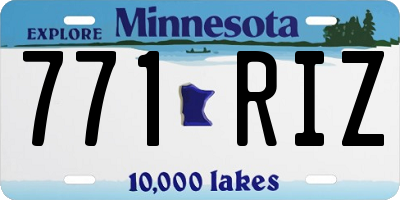 MN license plate 771RIZ