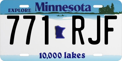 MN license plate 771RJF