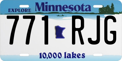 MN license plate 771RJG