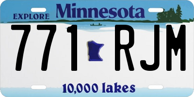 MN license plate 771RJM