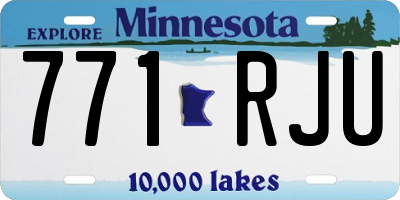 MN license plate 771RJU