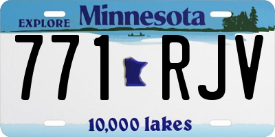 MN license plate 771RJV