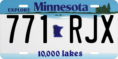 MN license plate 771RJX