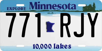 MN license plate 771RJY