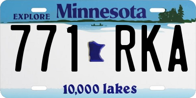 MN license plate 771RKA