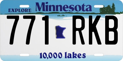 MN license plate 771RKB