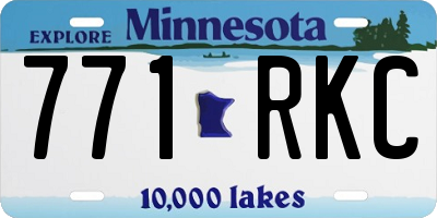 MN license plate 771RKC