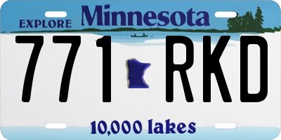 MN license plate 771RKD