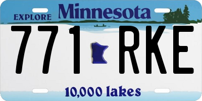 MN license plate 771RKE
