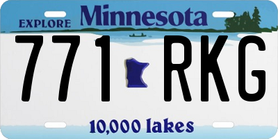 MN license plate 771RKG