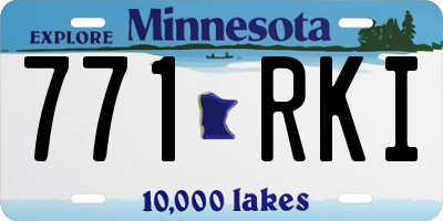 MN license plate 771RKI