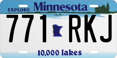 MN license plate 771RKJ