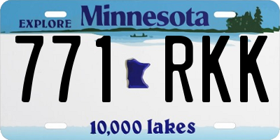 MN license plate 771RKK