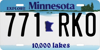 MN license plate 771RKO